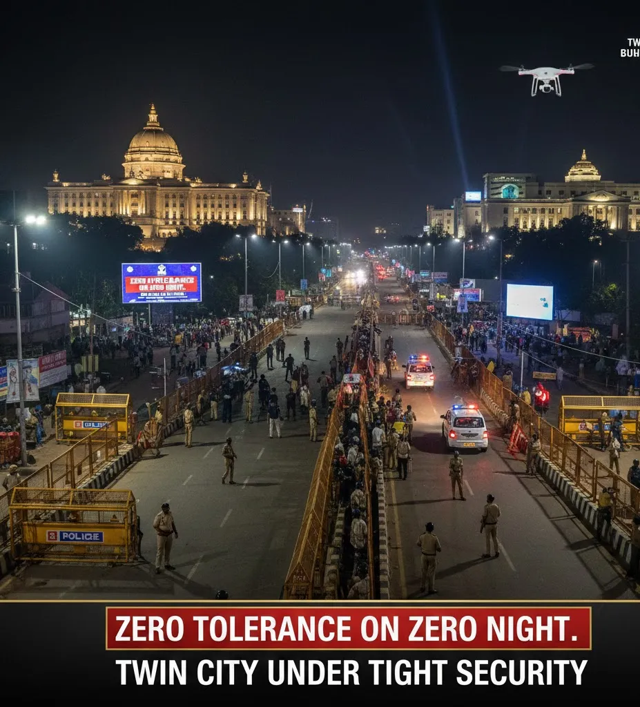 Zero Tolerance on New Year’s Eve: Twin Cities Cuttack and Bhubaneswar Under Tight Security