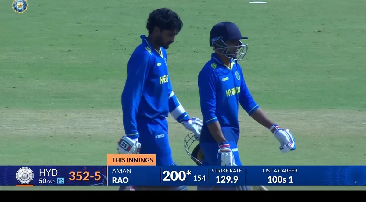 Who Is Aman Rao? USA-Born Hyderabad Opener Smashes Historic Vijay Hazare Double Century