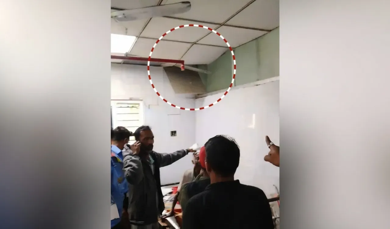 Shocker at Cuttack SCB Hospital: Portion of ceiling falls on elderly patient in medicine ward